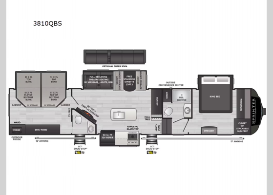 Floorplan - 2025 Sprinter 3810QBS Fifth Wheel