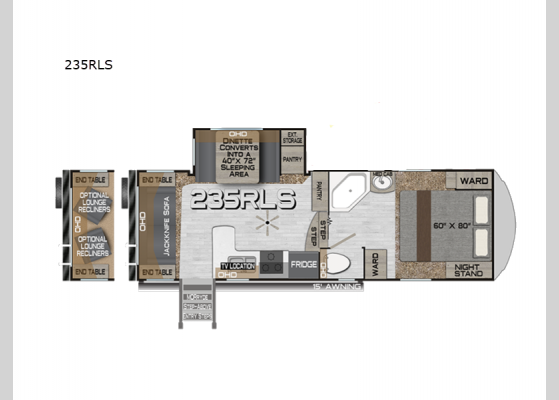 Floorplan - 2025 Arctic Fox Rapid 235RLS Fifth Wheel