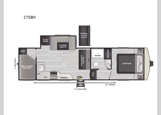 Floorplan - 2025 Arcadia Select 27SBH Fifth Wheel