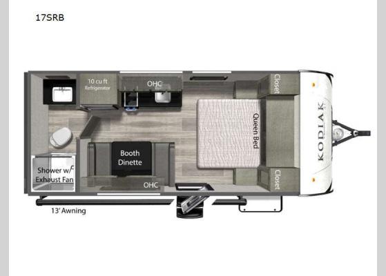 Floorplan - 2024 Kodiak SE 17SRB Travel Trailer