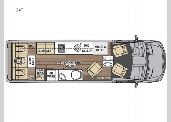 Floorplan - 2024 Galleria 24T Motor Home Class B - Diesel