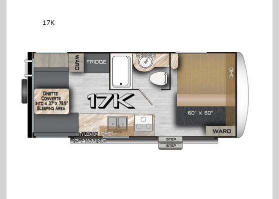 Floorplan - 2025 Nash 17K Travel Trailer