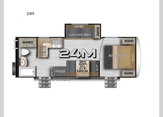 Floorplan - 2025 Nash 24M Travel Trailer