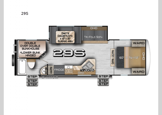 Floorplan - 2025 Nash 29S Travel Trailer