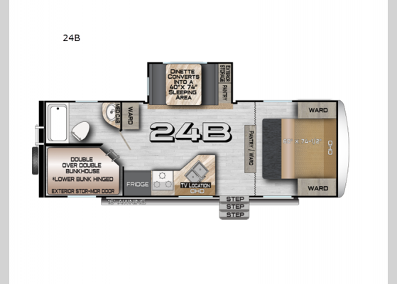 Floorplan - 2025 Nash 24B Travel Trailer