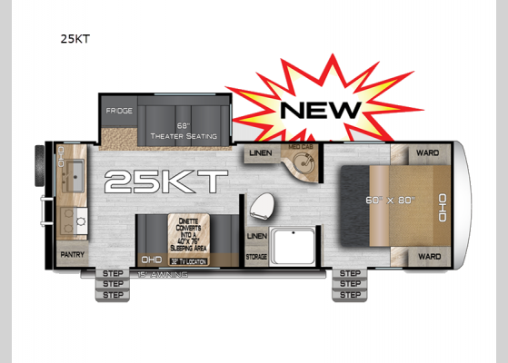 Floorplan - 2025 Nash 25KT Travel Trailer