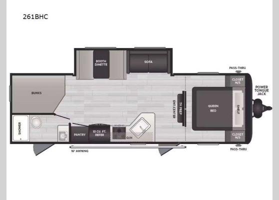 Floorplan - 2025 Springdale Classic 261BHC Travel Trailer