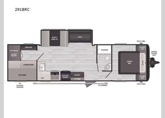 Floorplan - 2025 Springdale Classic 291BRC Travel Trailer