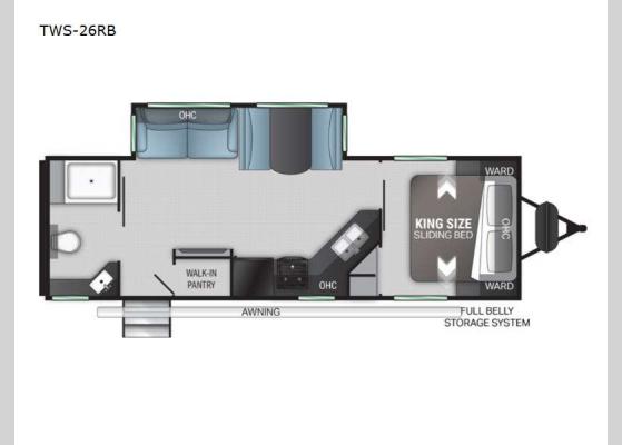 Floorplan - 2024 Twilight Signature TWS-26RB Travel Trailer