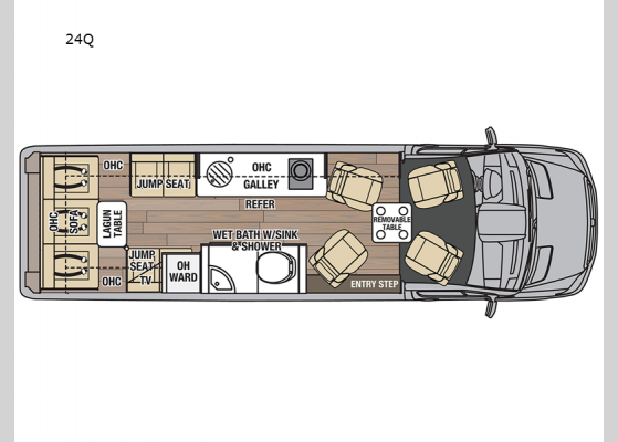 Floorplan - 2025 Galleria 24Q Motor Home Class B - Diesel