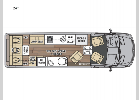 Floorplan - 2025 Galleria 24T Motor Home Class B - Diesel