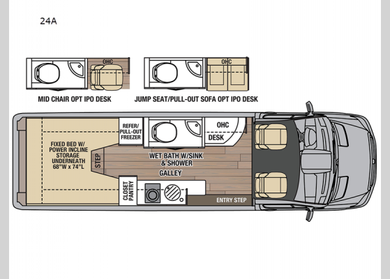 Floorplan - 2025 Galleria 24A Motor Home Class B - Diesel