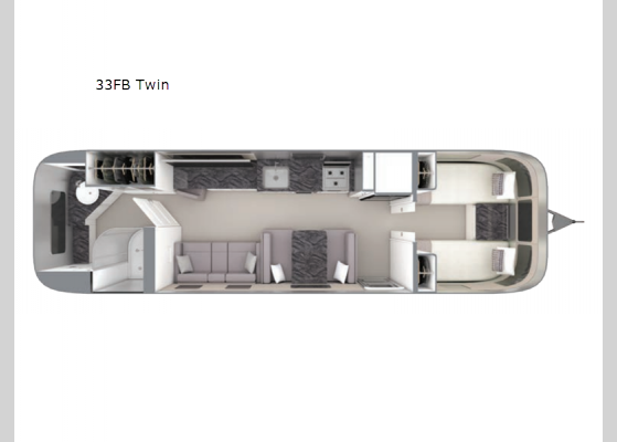 Floorplan - 2023 Classic 33FB Twin Travel Trailer