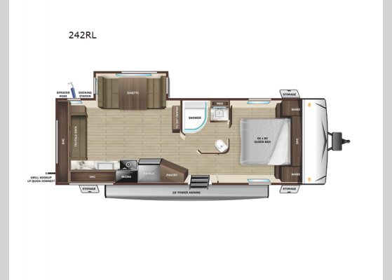 Floorplan - 2024 Range Lite 242RL Travel Trailer