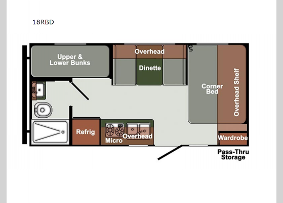 Floorplan - 2025 Envision SVT 18RBD Travel Trailer