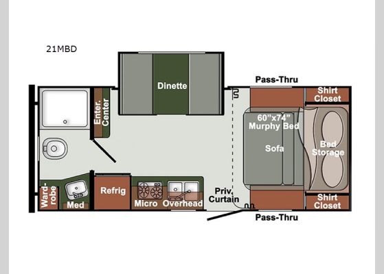 Floorplan - 2025 Envision SVT 21MBD Travel Trailer