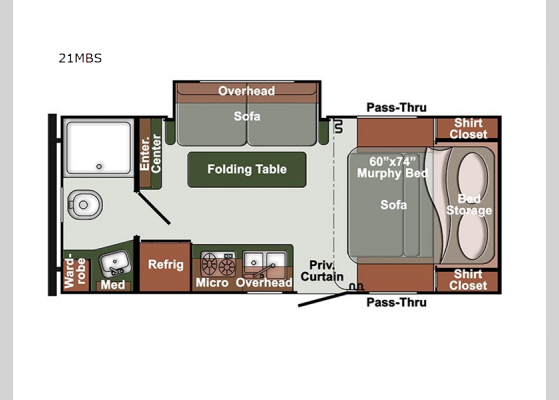 Floorplan - 2025 Envision SVT 21MBS Travel Trailer