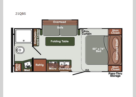 Floorplan - 2025 Envision SVT 21QBS Travel Trailer