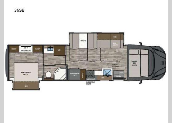 Floorplan - 2025 Valencia 36SB Motor Home Super C - Diesel