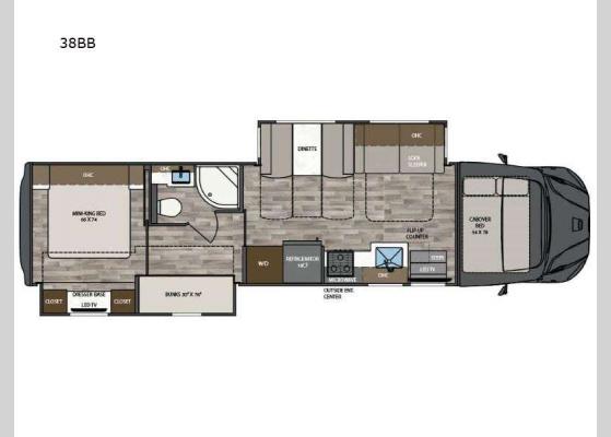 Floorplan - 2025 Valencia 38BB Motor Home Super C - Diesel