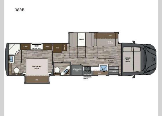 Floorplan - 2025 Valencia 38RB Motor Home Super C - Diesel