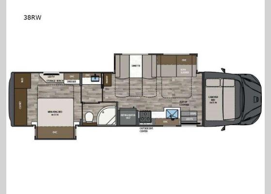 Floorplan - 2025 Valencia 38RW Motor Home Super C - Diesel