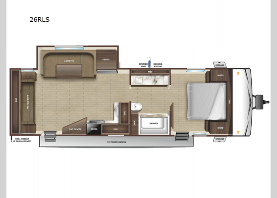 Floorplan - 2025 Go Play 26RLS Travel Trailer