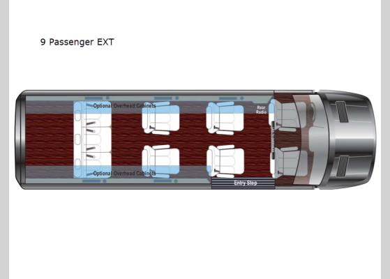 Floorplan - 2025 G-55 and G-45 9 Passenger EXT Motor Home Class B - Diesel