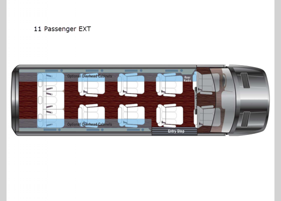 Floorplan - 2025 G-55 and G-45 11 Passenger EXT Motor Home Class B - Diesel