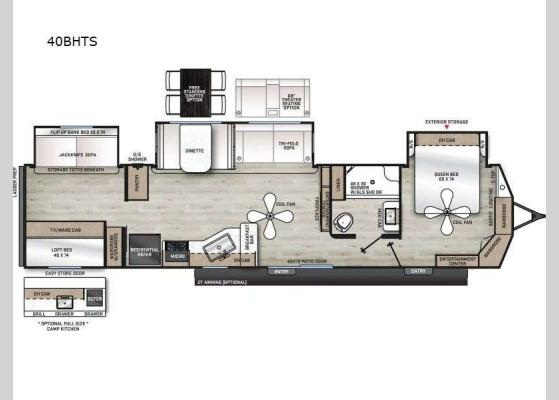 Floorplan - 2025 Catalina Destination Series 40BHTS Destination Trailer