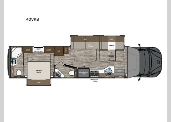 Floorplan - 2025 Verona 40VRB Motor Home Super C - Diesel