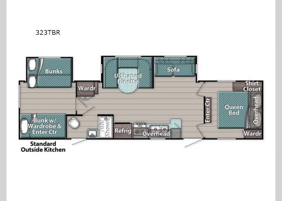 Floorplan - 2024 Innsbruck 323TBR Travel Trailer