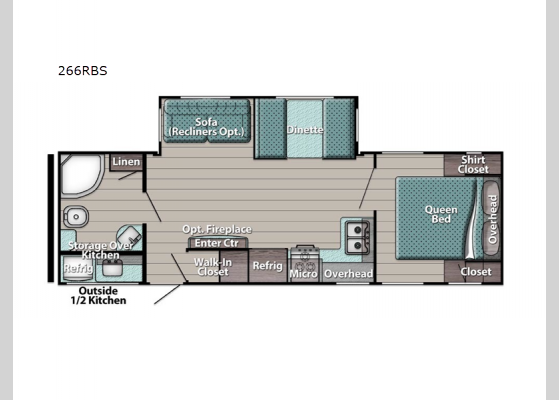 Floorplan - 2024 Innsbruck 266RBS Travel Trailer