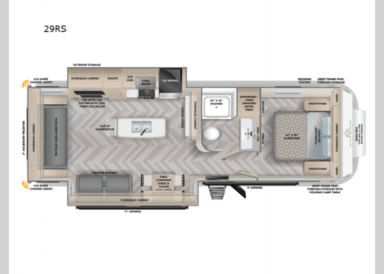 Floorplan - 2024 Touring Edition 29RS Travel Trailer