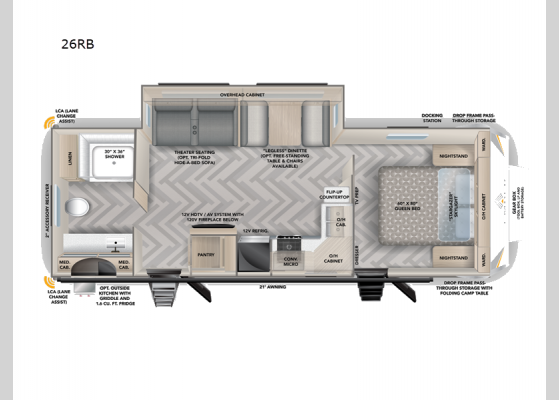 Floorplan - 2024 Touring Edition 26RB Travel Trailer