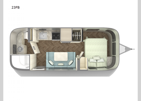 Floorplan - 2025 International 23FB Travel Trailer