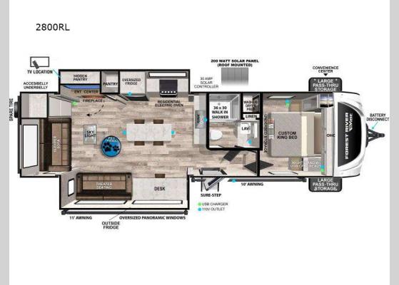 Floorplan - 2025 Vibe 2800RL Travel Trailer