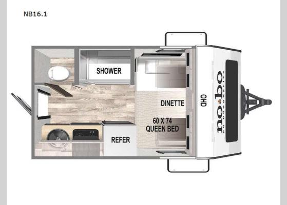 Floorplan - 2024 No Boundaries NB16.1 Travel Trailer