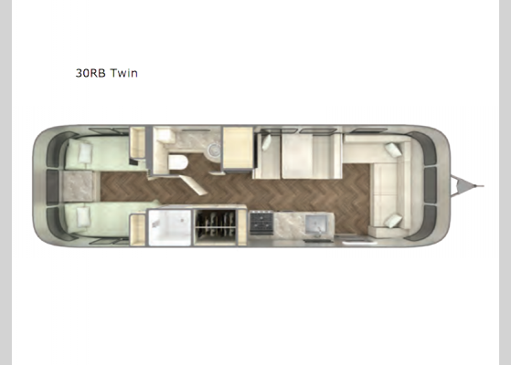 Floorplan - 2025 International 30RB Twin Travel Trailer