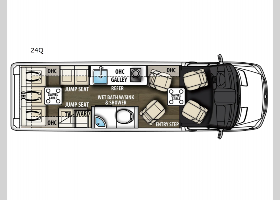 Floorplan - 2026 Galleria 24Q Motor Home Class B - Diesel
