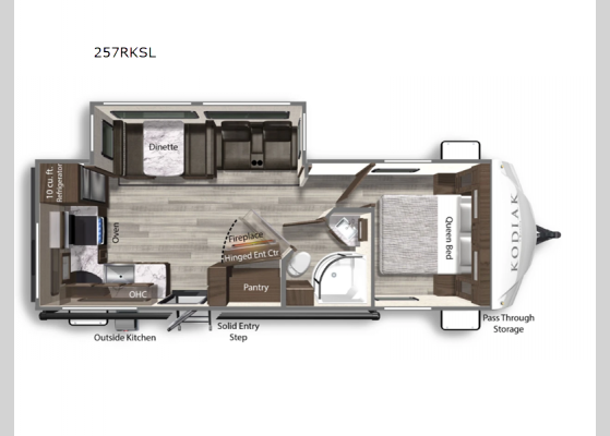 Floorplan - 2023 Kodiak Ultra-Lite 257RKSL Travel Trailer