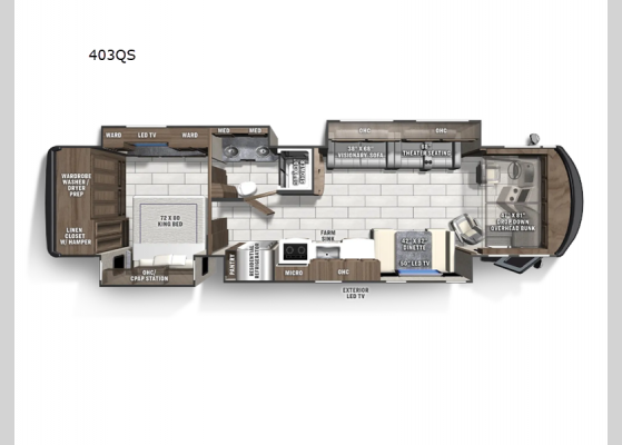 Floorplan - 2024 Sportscoach RD 403QS Motor Home Class A - Diesel