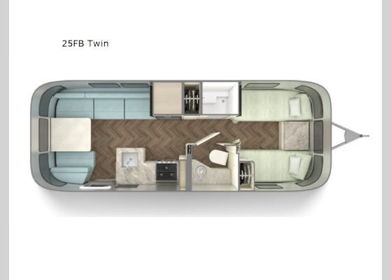 Floorplan - 2025 International 25FB Twin Travel Trailer