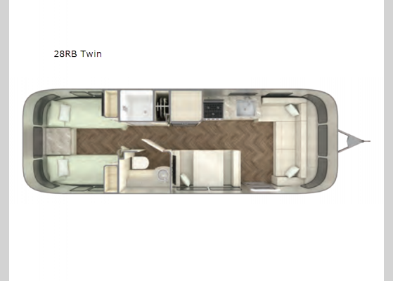 Floorplan - 2025 International 28RB Twin Travel Trailer