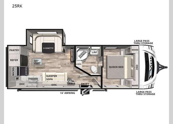 Floorplan - 2024 Vibe 25RK Travel Trailer