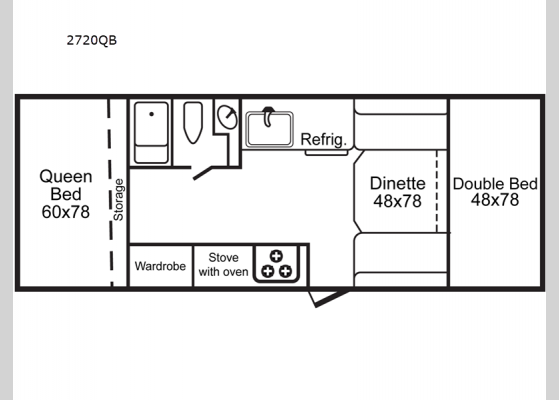 Floorplan - 2024 2720 Series 2720QB Travel Trailer