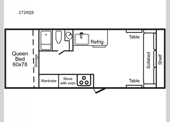 Floorplan - 2024 2720 Series 2720QS Travel Trailer