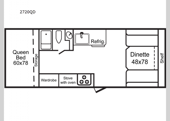 Floorplan - 2024 2720 Series 2720QD Travel Trailer