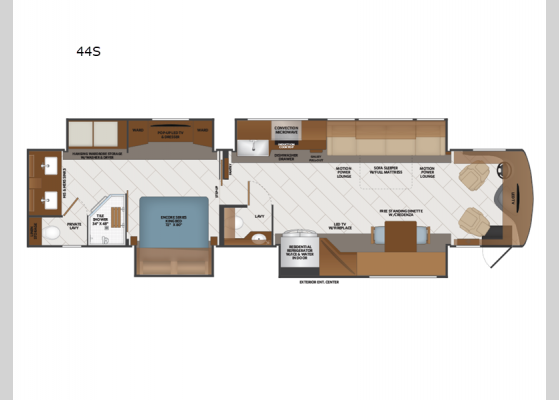 Floorplan - 2025 Discovery LXE 44S Motor Home Class A - Diesel