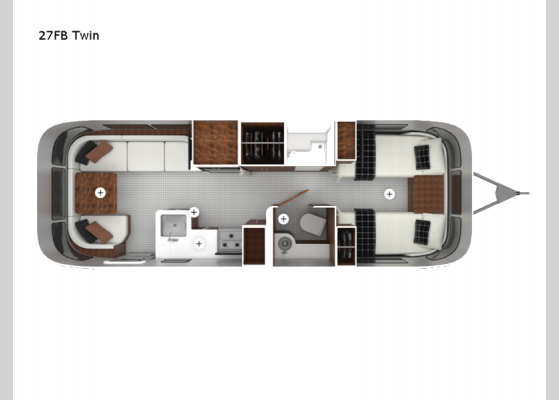 Floorplan - 2025 Globetrotter 27FB Twin Travel Trailer